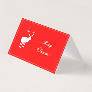 Carte de vœux élégante de Noël Renne Rouge