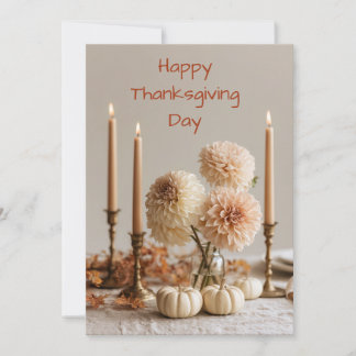 Carte de vœux élégante et neutre pour Thanksgiving