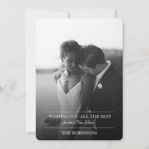 Carte de vœux élégante et simple du NOUVEL AN avec