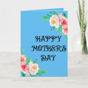 Carte de vœux élégante florale pour la fête des mè