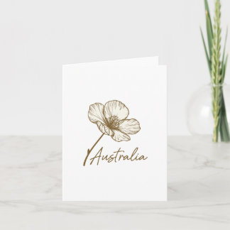 Carte de vœux élégante Golden Wattle Australia Day