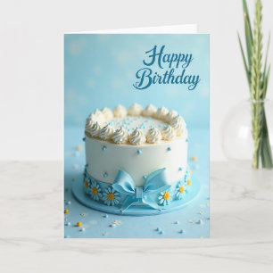 Carte de Vœux Élégante pour Anniversaire avec Gâte