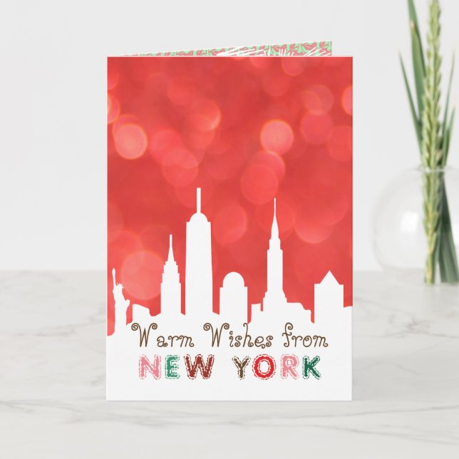 Carte de voeux élégante pour New York City Skyline (Devant)