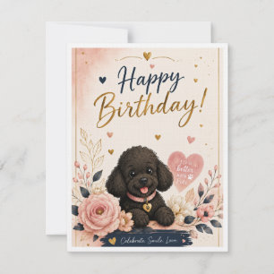 Carte de vœux élégante pour un anniversaire avec u