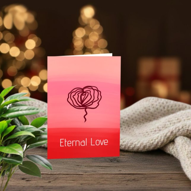 Carte de vœux Élégante Rose d'Amour Éternel (Créateur téléchargé)