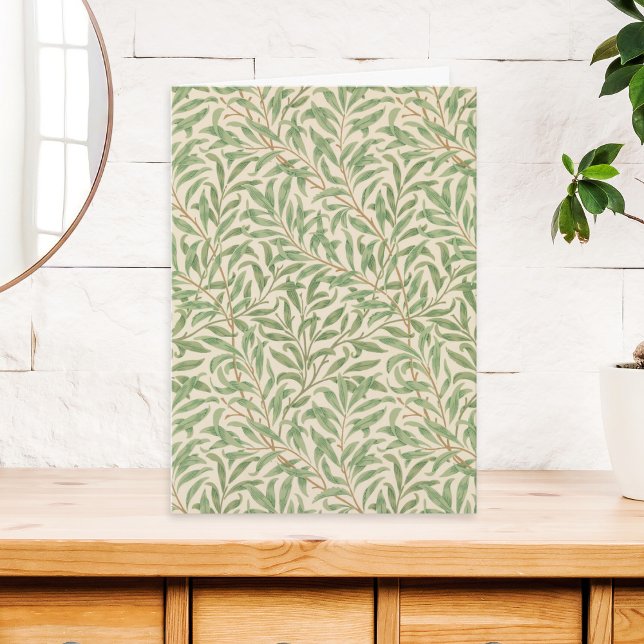 Carte de vœux élégante William Morris Willow Bough (An elegant greeting card for any occasion, with botanical Willow Bough pattern by William Morris)