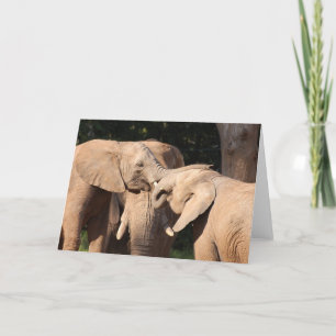Carte de voeux Elephant Love
