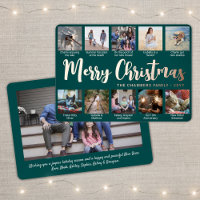11 Photo Vert sarcelle Joyeux Noël Collage Moderne