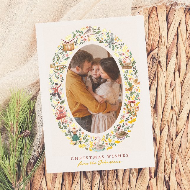 Carte De Vœux En Aluminium 12 Jours Brillants De Noël Photo (Créateur téléchargé)