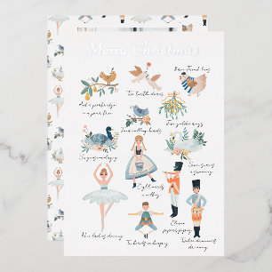 Carte De Vœux En Aluminium 12 Jours de Noël Photo personnalisée