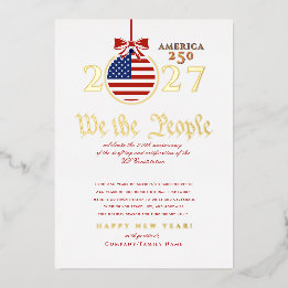 Carte De Vœux En Aluminium 2027 "We the People" US Constitution America 250 R