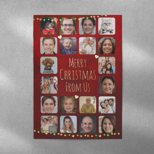 Carte De Vœux En Aluminium    20 Photos to Personalize Merry Christmas Family