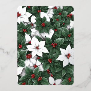 Carte De Vœux En Aluminium 3 Élégance Botanique Photographique Jardin d'Hiver