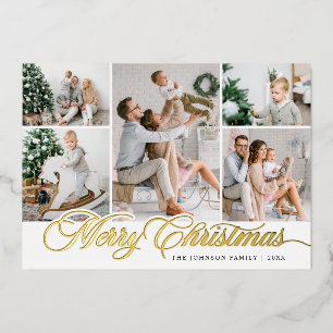 Carte De Vœux En Aluminium 8 PHOTO Sparkle Joyeux voeux de Noël