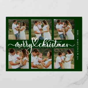 Carte De Vœux En Aluminium AJOUTEZ VOTRE PHOTO   Joyeux Noël