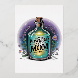 Carte De Vœux En Aluminium Alimenté par maman