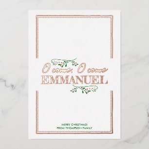 Carte De Vœux En Aluminium Allez, Emmanuel !