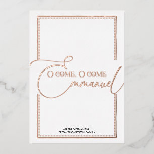 Carte De Vœux En Aluminium Allez, Emmanuel ! Nativité chrétienne Noël