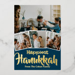 Carte De Vœux En Aluminium Amour et lumière | Hanoukka photo de la famille Co<br><div class="desc">Amour et lumière | Hanoukka photo de la famille Collage</div>