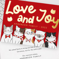 Amour & Joie Moderne Funny Cute Cats Caroling
