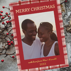 Carte De Vœux En Aluminium Aquarelle Plantée Fête artisanale Photo personnali