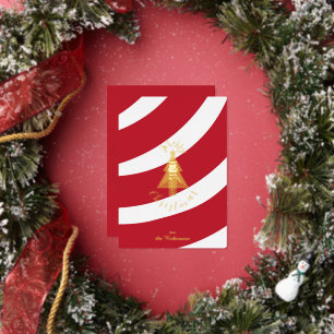 Carte De Vœux En Aluminium Arbre de Noël Candy Cane Art Déco Joyeux Noël