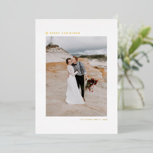 Carte De Vœux En Aluminium Arbre de Noël moderne minimaliste Joyeux Noël