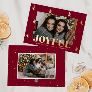 Carte De Vœux En Aluminium Arbres Joyeux Bourgogne 2 Photo
