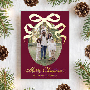 Carte De Vœux En Aluminium Arc en main tiré de la Bourgogne Joyeux Noël 5 Pho