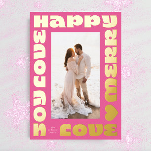 Carte De Vœux En Aluminium audace moderne photo en or rose de noël