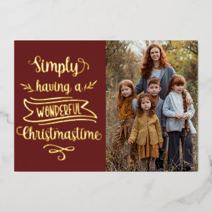 Carte De Vœux En Aluminium Avoir simplement un merveilleux Noël Photo