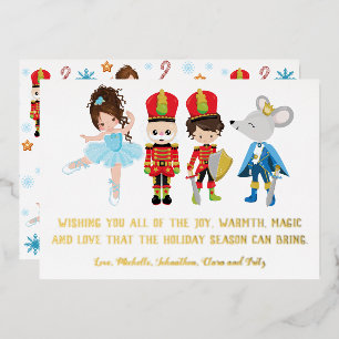 Carte De Vœux En Aluminium Ballet de Noël personnalisé Casse-Noisette