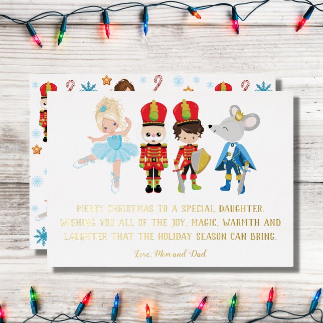 Carte De Vœux En Aluminium Ballet personnalisé de Noël Casse-Noisette (Créateur téléchargé)