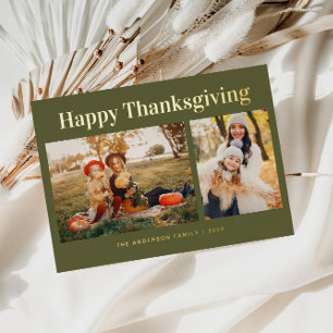 Carte De Vœux En Aluminium Bon thanksgiving de texte simple