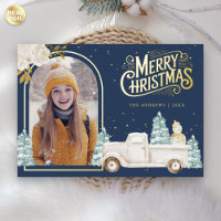 Bonhomme de neige camion blanc Noël photo bleu mar
