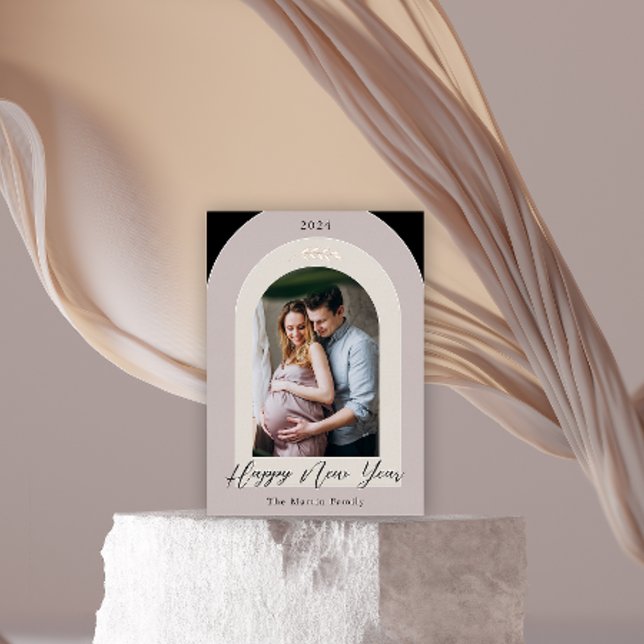 Carte De Vœux En Aluminium Bonne année Arche de photo botanique (Créateur téléchargé)