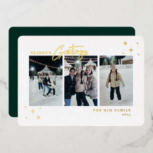Carte De Vœux En Aluminium Bonnes Fêtes 3 Photo