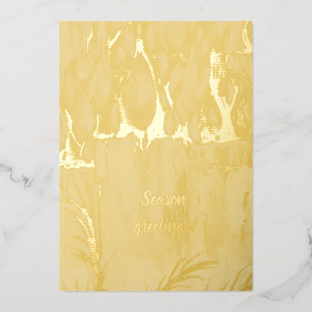 Carte De Vœux En Aluminium Bougies élégantes de vœux de saison  Étiquette de  (Recto)