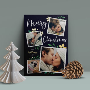 Carte De Vœux En Aluminium Bright Boughs Collage photo multiple Noël