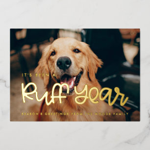 Carte De Vœux En Aluminium Ça a été une année difficile Photo de chien