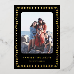 Carte De Vœux En Aluminium Cadre Capricieux Joyeuses Fêtes