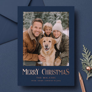 Carte De Vœux En Aluminium Cadre de photo en aluminium « Joyeux Noël » - Nuit