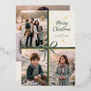 Carte De Vœux En Aluminium Cadre Élégant de Noël pour Collage de Photos de Fa