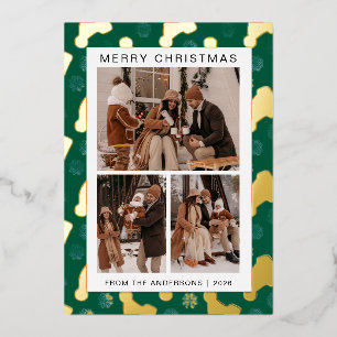 Carte De Vœux En Aluminium Cadre élégant Neige Noël Famille 3 Photo