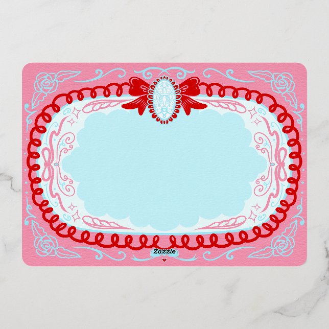 Carte De Vœux En Aluminium Candy Cameo Custom (Verso)