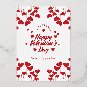 Carte De Vœux En Aluminium "Captivé par votre amour" – Saint-Valentin élégant