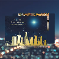 Carte de Noël en feuille d'étoile de Los Angeles