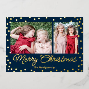 Carte De Vœux En Aluminium Carte de Noël en papier alu à bulles