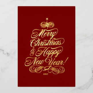 Carte De Vœux En Aluminium Carte de Noël simple en feuille métallique