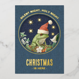 Carte De Vœux En Aluminium Carte de Noël véritable en feuille métallique réal